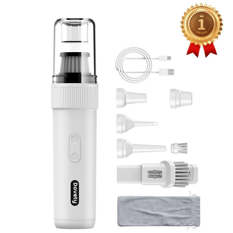 Dovety Handheld Vacuum Cleaner - 21000Pa Powerful Car Vacuum,5 in 1 Portable Mini Vacuum Cleaner & Blower with LED Light,Up to 40 Mins Runtime,For Car, Home, Office,Rv, Travel, Camping,Kids Rechargeable Electric Household Appliances