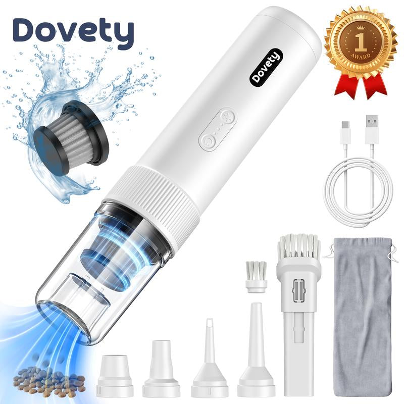 Dovety Handheld Vacuum Cleaner - 21000Pa Powerful Car Vacuum,5 in 1 Portable Mini Vacuum Cleaner & Blower with LED Light,Up to 40 Mins Runtime,For Car, Home, Office,Rv, Travel, Camping,Kids Rechargeable Electric Household Appliances